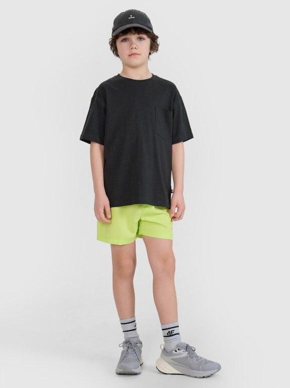 Chłopięcy t-shirt oversize 4F 4FJRSS25TTSHM2870 - szary