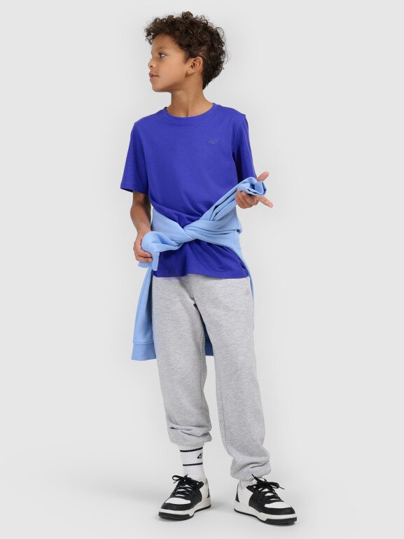 Chłopięcy t-shirt regular 4F 4FJWSS26TTSHM3006 - niebieski