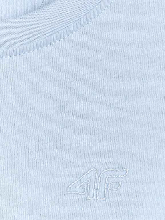 Chłopięcy t-shirt regular 4F 4FJWSS26TTSHM3006 - niebieski