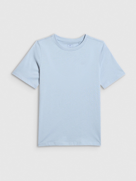 Chłopięcy t-shirt regular 4F 4FJWSS26TTSHM3006 - niebieski