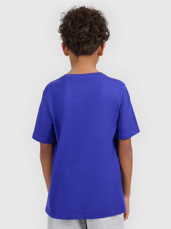 Chłopięcy t-shirt regular 4F 4FJWSS26TTSHM3006 - niebieski