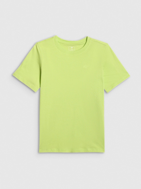 Chłopięcy t-shirt regular 4F 4FJWSS26TTSHM3006 - zielony