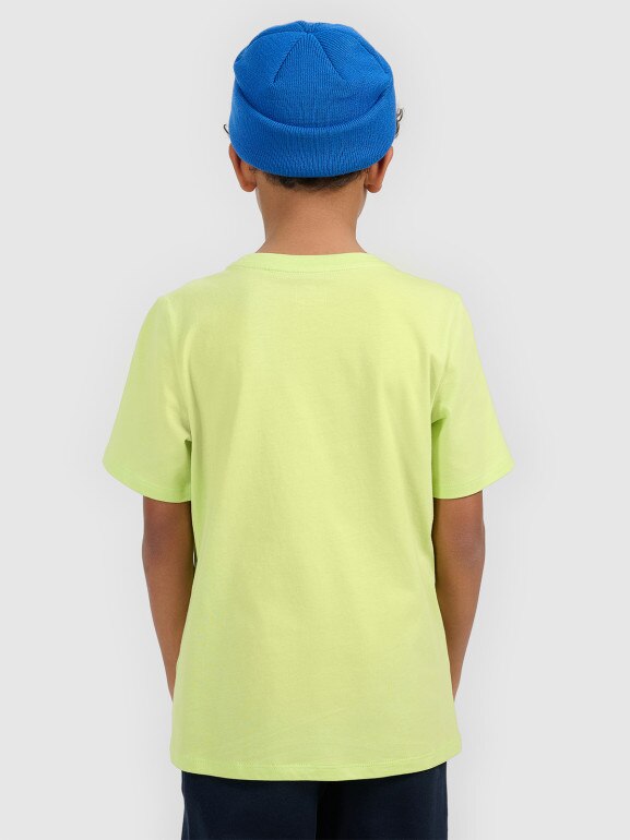 Chłopięcy t-shirt regular 4F 4FJWSS26TTSHM3006 - zielony