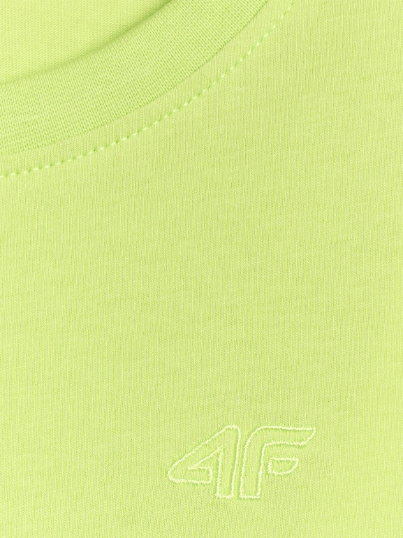 Chłopięcy t-shirt regular 4F 4FJWSS26TTSHM3006 - zielony