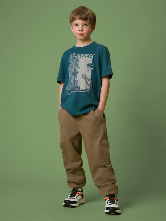 Chłopięcy t-shirt z 4F 4FJRSS26TTSHM3694 - turkusowy