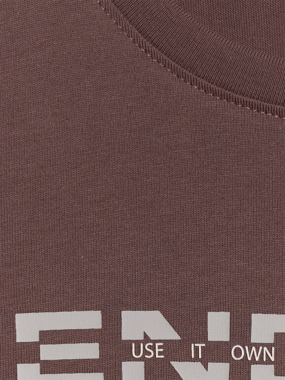 Chłopięcy t-shirt z nadrukiem 4F 4FJRAW25TTSHM3167 - brązowy