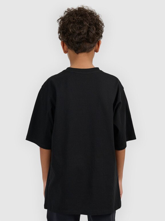 Chłopięcy t-shirt z nadrukiem 4F 4FJWSS26TFTSM1968 - czarny