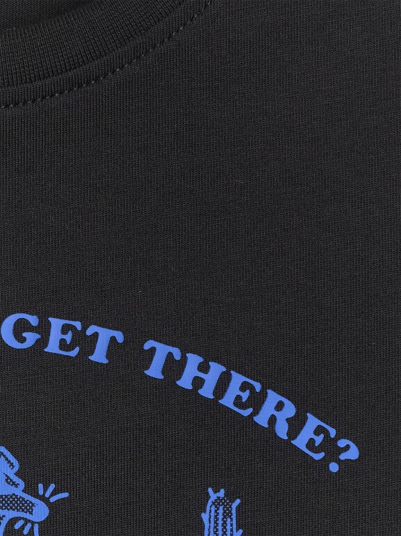 Chłopięcy t-shirt z nadrukiem 4F 4FJWSS26TTSHM2815 - czarny