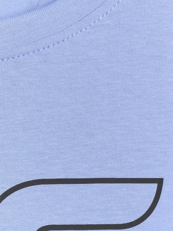 Chłopięcy t-shirt z nadrukiem 4F 4FJWSS26TTSHM3007 - niebieski