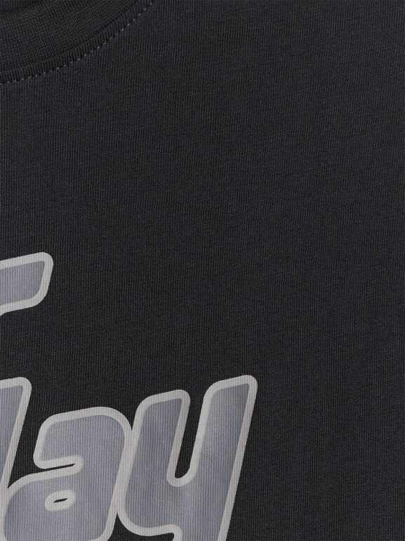 Chłopięcy t-shirt z nadrukiem 4F 4FJWSS26TTSHM3012 - czarny