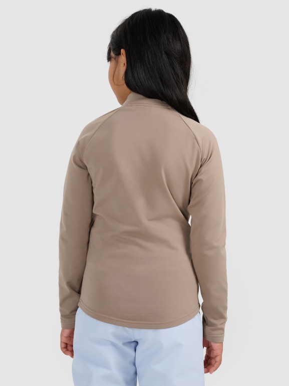 Dziecięca bielizna termiczna ocieplana (góra) 4F 4FJRAW25UBRUU115 - beżowa