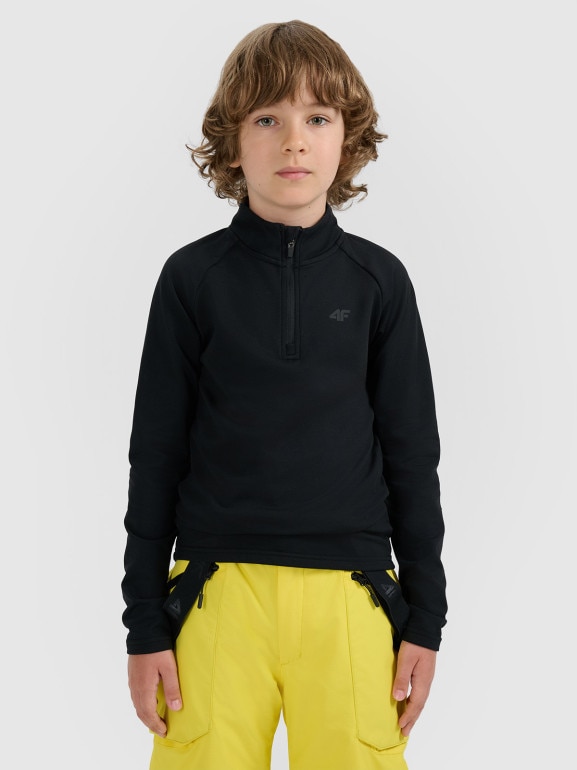 Dziecięca bielizna termiczna ocieplana (góra) 4F 4FJRAW25UBRUU115 - czarna