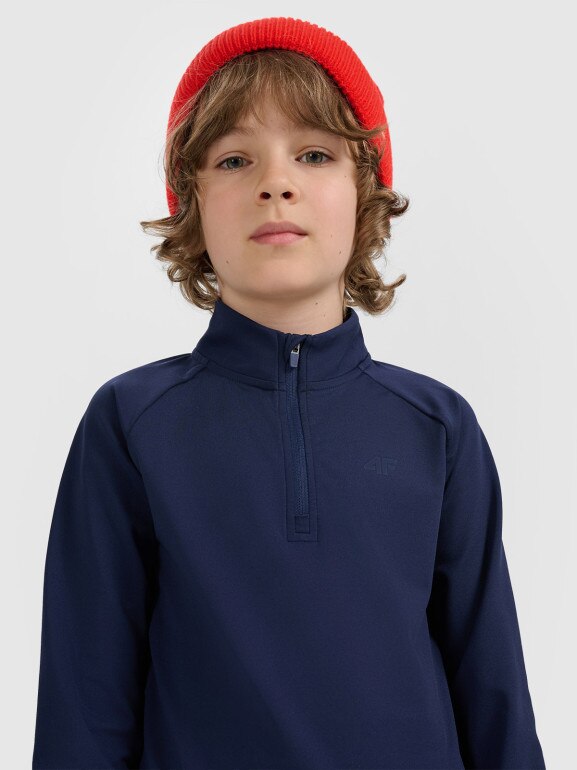 Dziecięca bielizna termiczna ocieplana (góra) 4F 4FJRAW25UBRUU115 - granatowa