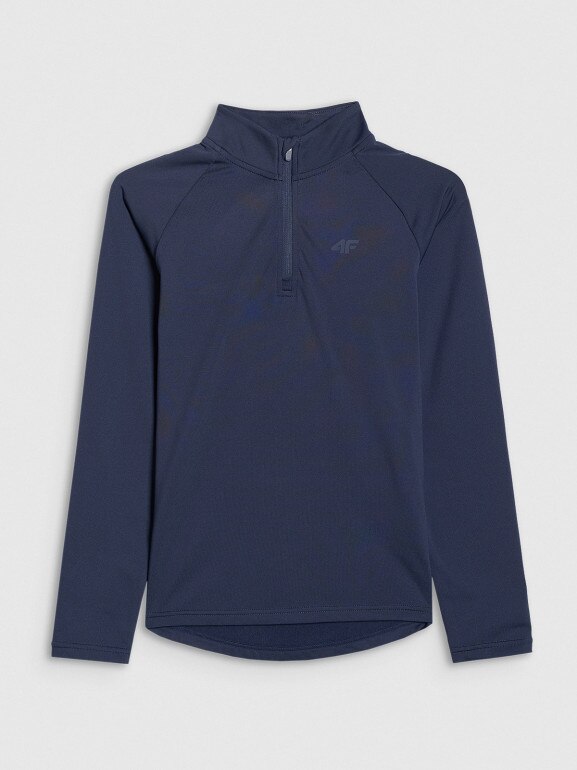 Dziecięca bielizna termiczna ocieplana (góra) 4F 4FJRAW25UBRUU115 - granatowa