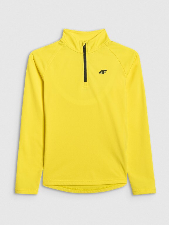 Dziecięca bielizna termiczna ocieplana (góra) 4F 4FJRAW25UBRUU115 - żółta
