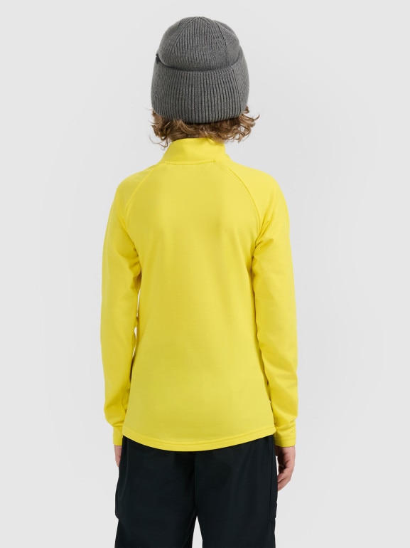 Dziecięca bielizna termiczna ocieplana (góra) 4F 4FJRAW25UBRUU115 - żółta