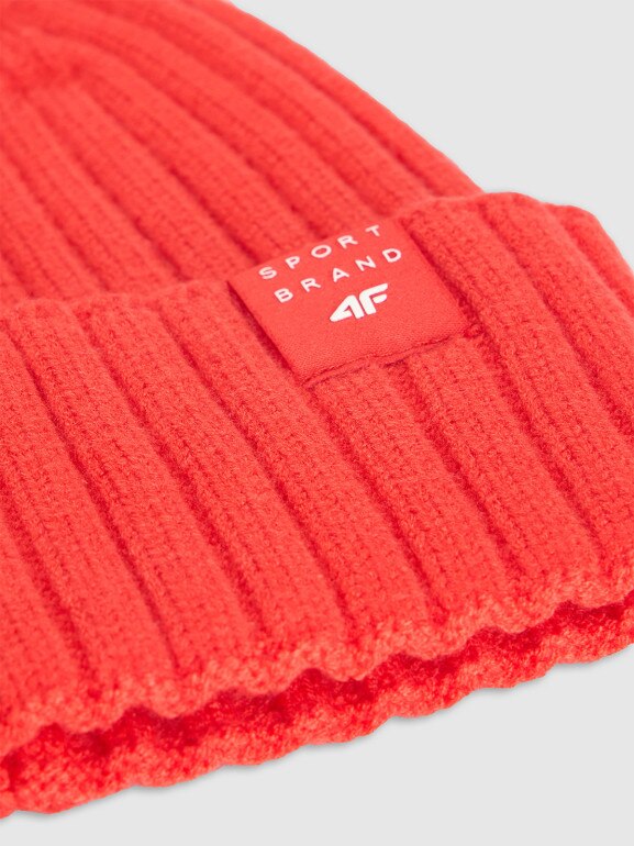 Dziecięca czapka 4F 4FJRAW25ACAPM0755 - czerwona