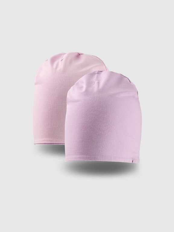 Dziecięca czapka beanie dwustronna 4F 4FJRSS26ACAPU0765 - fioletowa