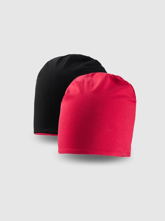 Dziecięca czapka beanie dwustronna 4F 4FJRSS26ACAPU0765 - różowa