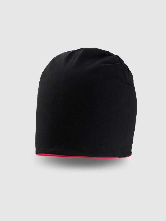 Dziecięca czapka beanie dwustronna 4F 4FJRSS26ACAPU0765 - różowa