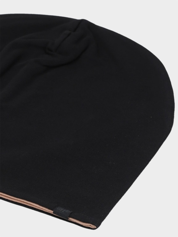 Dziecięca czapka beanie dwustronna 4F 4FJWSS25ACAPU505 - beżowa