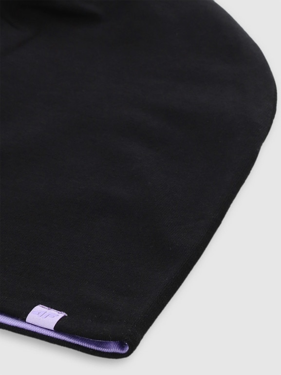Dziecięca czapka beanie dwustronna 4F 4FJWSS25ACAPU505 - fioletowa