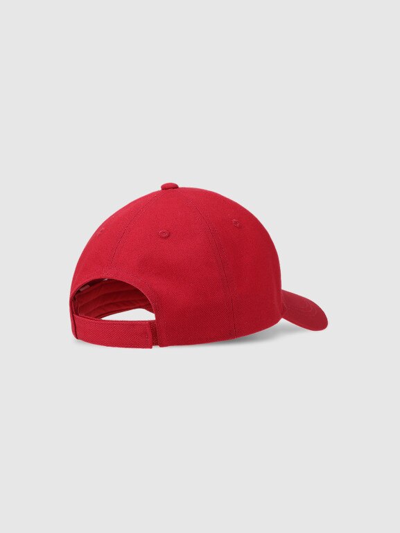 Dziecięca czapka z daszkiem 4F 4FJWSS25ACABU388 - czerwona