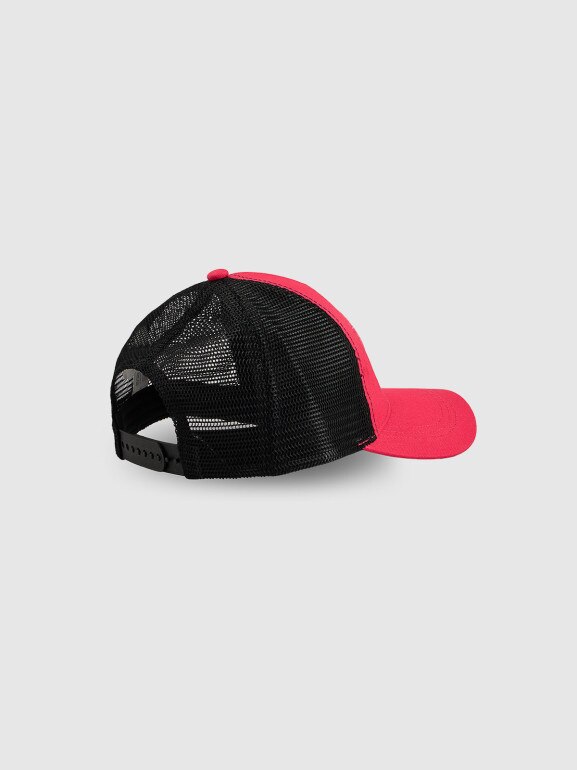 Dziecięca czapka z daszkiem trucker 4F 4FJRSS26ACABU600 - różowa
