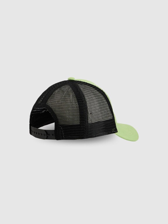 Dziecięca czapka z daszkiem trucker 4F 4FJRSS26ACABU600 - zielona