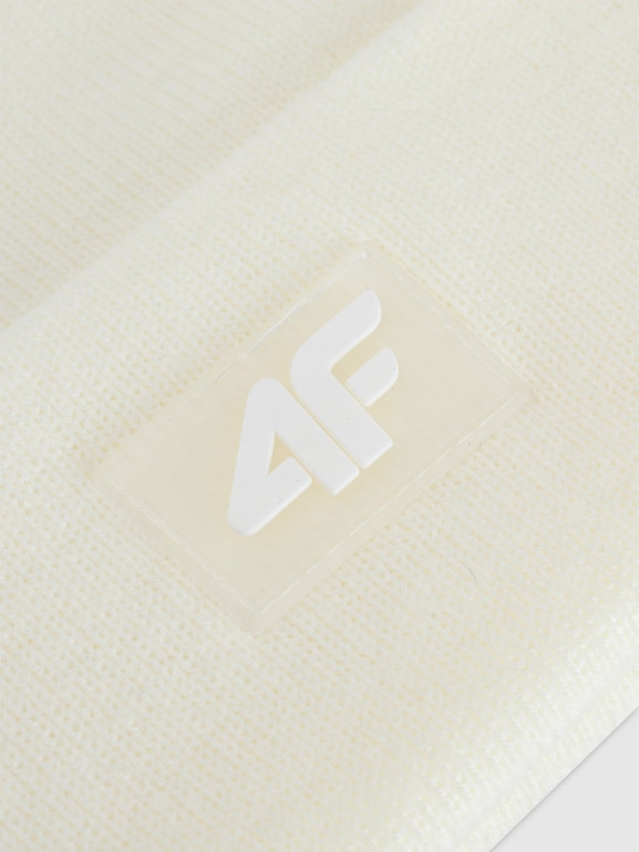 Dziecięca czapka zimowa 4F 4FJRAW25ACAPU0743 - biała