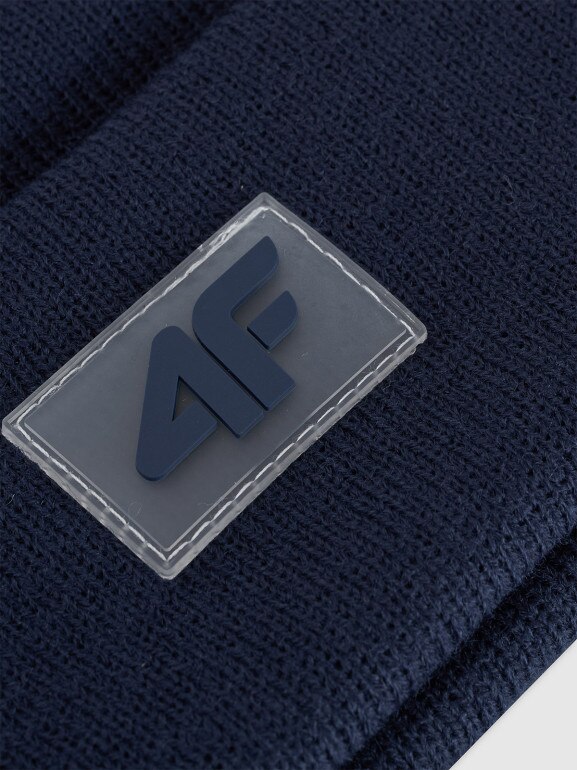 Dziecięca czapka zimowa 4F 4FJRAW25ACAPU0743 - granatowa