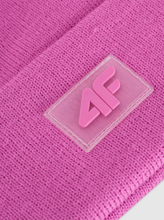 Dziecięca czapka zimowa 4F 4FJRAW25ACAPU0743 - różowa