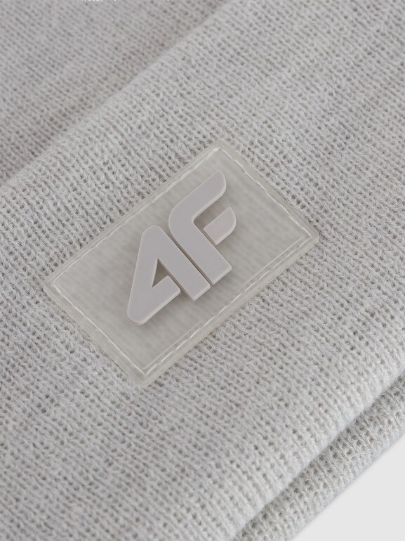 Dziecięca czapka zimowa 4F 4FJRAW25ACAPU0743 - szara