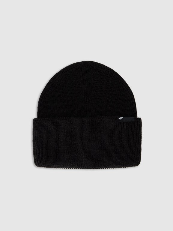 Dziecięca czapka zimowa 4F 4FJWAW25ACAPU652 - czarna