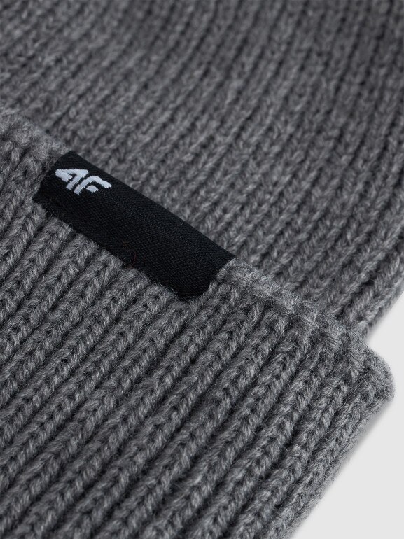 Dziecięca czapka zimowa 4F 4FJWAW25ACAPU652 - szara