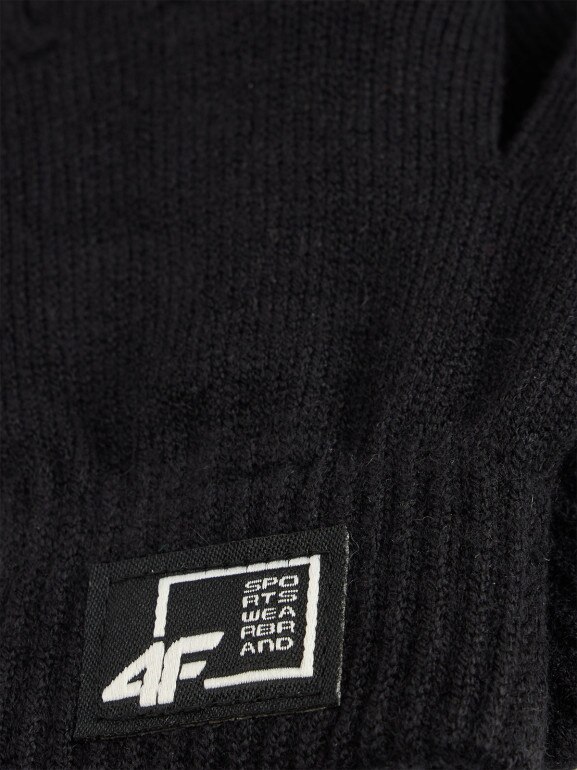 Dziecięce rękawiczki dzianinowe 4F 4FJRAW25AGLOU146 - czarne