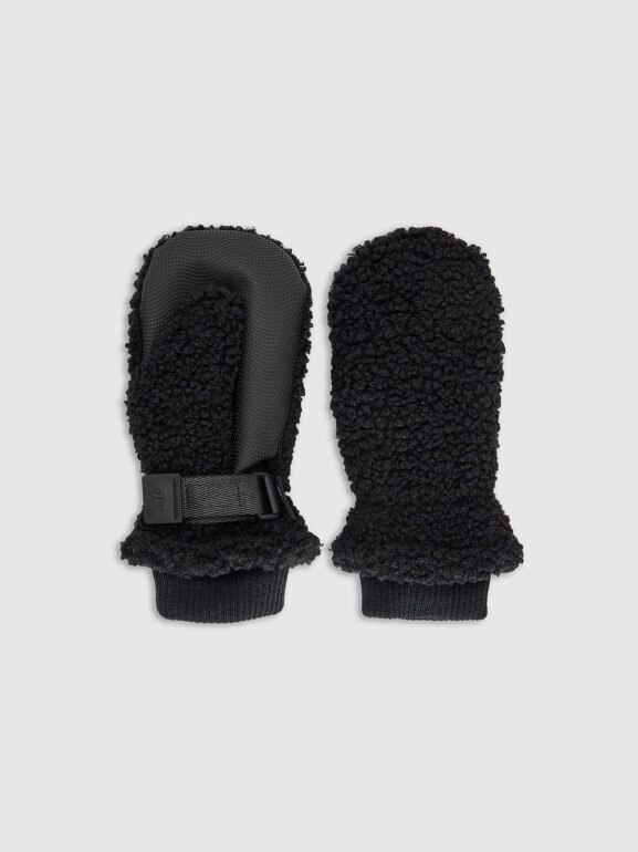 Dziecięce rękawiczki z jednym palcem 4F 4FJWAW25AGLOU155 - czarne