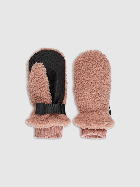 Dziecięce rękawiczki z jednym palcem 4F 4FJWAW25AGLOU155 - rożowe
