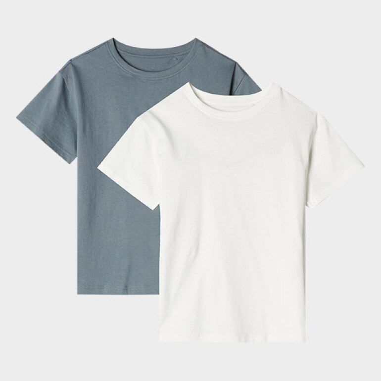 Dziecięcy t-shirt basic (2-pack) 4F 4FJRAW24TTSHU2562 - multikolor