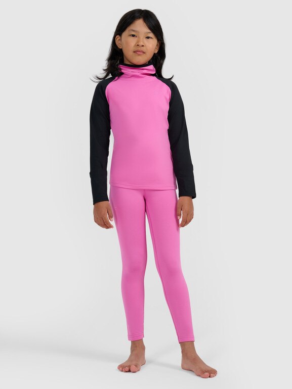 Dziewczęca bielizna termiczna ocieplana (dół) 4F 4FJRAW25UBRUF113 - różowa