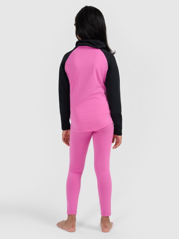 Dziewczęca bielizna termiczna ocieplana (dół) 4F 4FJRAW25UBRUF113 - różowa