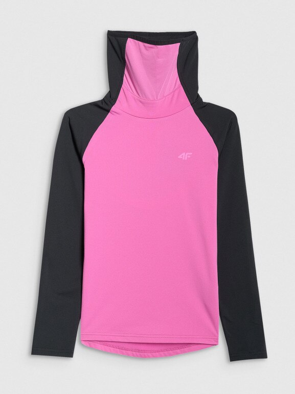 Dziewczęca bielizna termiczna ocieplana (góra) 4F 4FJRAW25UBRUF112 - różowa