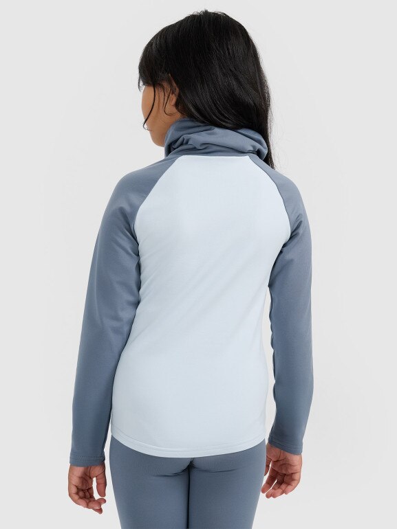 Dziewczęca bielizna termiczna ocieplana (góra) 4F 4FJRAW25UBRUF112 - szara