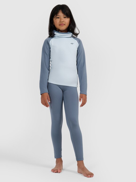 Dziewczęca bielizna termiczna ocieplana (góra) 4F 4FJRAW25UBRUF112 - szara