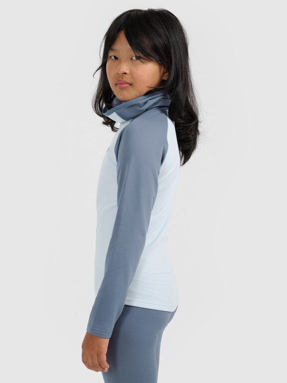 Dziewczęca bielizna termiczna ocieplana (góra) 4F 4FJRAW25UBRUF112 - szara