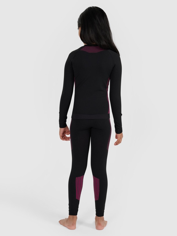 Dziewczęca bielizna termoaktywna komplet 4F 4FJRAW25USEAF263 - czarna
