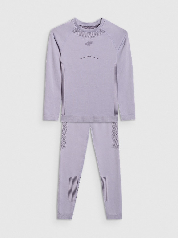 Dziewczęca bielizna termoaktywna komplet 4F 4FJRAW25USEAF263 - fioletowa