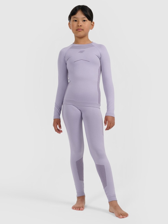 Dziewczęca bielizna termoaktywna komplet 4F 4FJRAW25USEAF263 - fioletowa