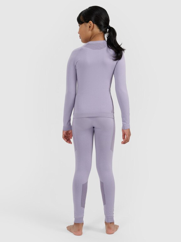 Dziewczęca bielizna termoaktywna komplet 4F 4FJRAW25USEAF263 - fioletowa