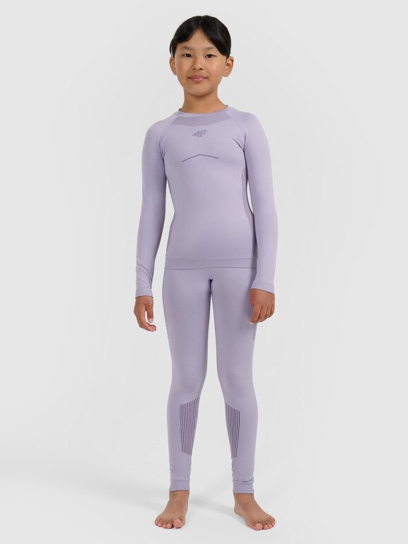 Dziewczęca bielizna termoaktywna komplet 4F 4FJRAW25USEAF263 - fioletowa